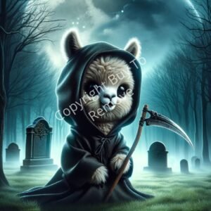 Wallpaper Your Baby Alpaca Grim Reaper