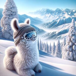 Wallpaper Your Baby Alpaca Snow