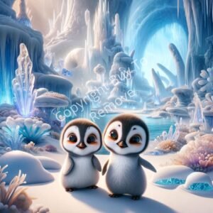 Wallpaper Your Baby Penguin Couple