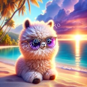 Wallpaper Your Baby Alpaca Beach