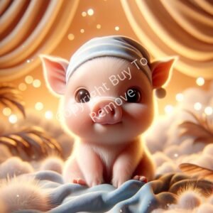 Wallpaper Your Baby Piggy Sleepy