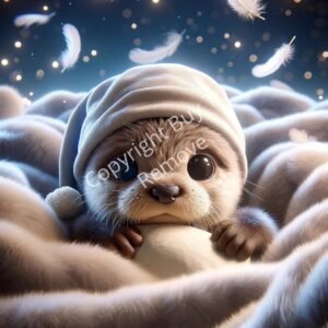 Wallpaper Your Baby Otter Sleepy