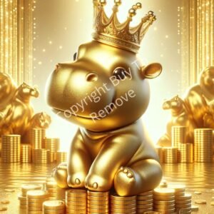 Wallpaper Your Baby Hippo Gold