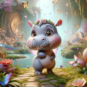 Wallpaper Your Baby Hippo Fairy